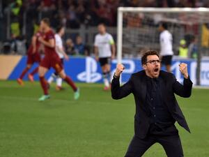 فرحة يوزيبيو دي فرانشيسكو لم تكتمل بعدما فشل روما في فرض التعادل بنتيجة المباراتين