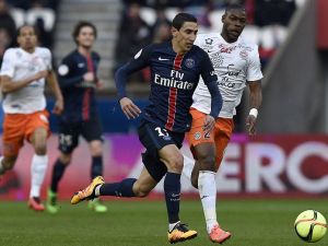 آنخيل دي ماريا نجم باريس سان جيرمان خلال المباراة