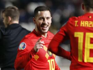 هازارد يقود بلجيكا للفوز