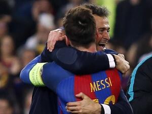 صورة أرشيفية لميسي وإنريكي