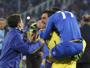 لاعبو استقلال طهران يحتفلون بالتأهل