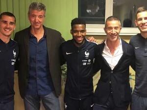 صورة نشرها حساب أتلتيكو مدريد لثلاثي منتخب فرنسا