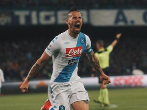 هامشيك يحتفل بهدفه