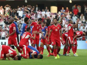 فرحة النشامى بالفوز الثمين