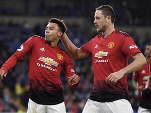 لينغارد (يسار) يحتفل خلال المباراة رفقة زميله نيمانيا ماتيتش