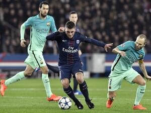 فيراتي خلال المباراة