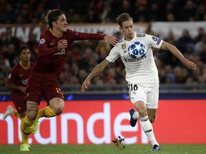 ماركوس يورينتي (يمين) خلال مواجهة ريال مدريد وروما