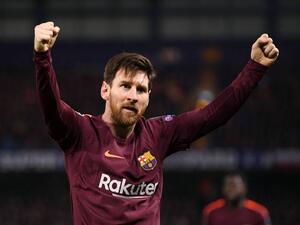 ميسي يحتفل بهدفه الأول في شباك تشيلسي