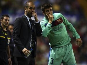 صورة أرشيفية لبيكيه وغوارديولا