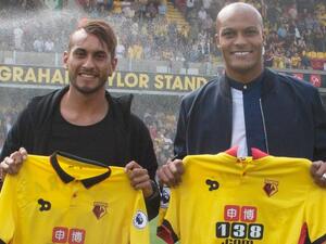 كابول وبيريرا خلال تقديمهما لجماهير واتفورد