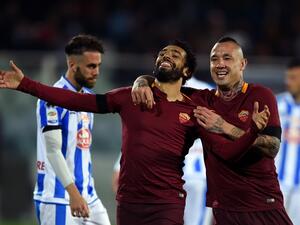 The Pharaohs star is enjoying a fine run in his second season with the Giallorossi, scoring 13 goals in Serie A so far this term 