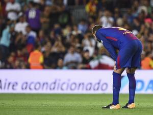 بيكيه خلال المباراة