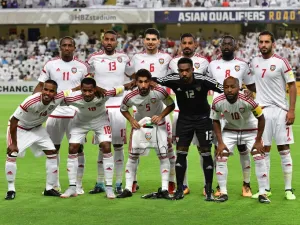 منتخب الإمارات الذي خاض اللقاء