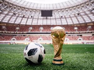 The sports apparel giant has gone back to the future to create the Russia 2018 ball - and Lionel Messi is a big fan (Photo: @FIFAWorldCup)