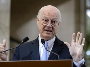 UN Special Envoy to Syria, Staffan de Mistura. (AFP/Fabrice Coffrini)