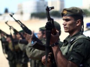 Hamas security forces on guard in Gaza City, 2013.  (AFP/File)