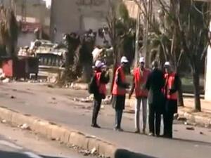 مراقبون عرب في مدينة حمص