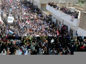 جانب من الإحتجاجات الشعبية في مدينة حمص السورية