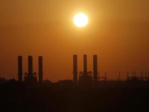 View of the Gaza Strip's sole power plant in Nusairat, on March 26, 2012 [AFP/File, Mohammed Abed]