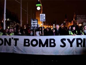 An anti-war protest in London. (AFP/File)