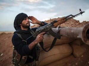 A Kurdish YPG fighter holds a position in northern Syria. (AFP/Fabio Bucciarelli)