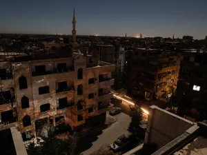 The opposition-held town of Douma, Damascus. (AFP/Sameer al-Doumy)