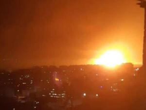 The suspected Israeli airstrikes hit the military airport in Syria. (Facebook)