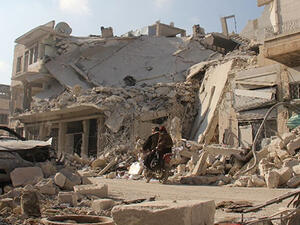 Destruction in Idlib on December 21, 2015 following reported Russian air strikes (AFP/Omar Haj Kadaour)