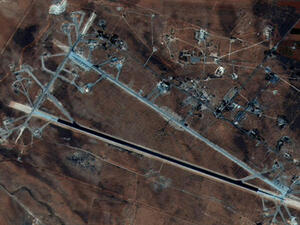 Image released by the US Department of Defense shows the Shayrat airfield in Syria, hit by 59 US Tomahawk cruise missiles on the orders of President Donald Trump ( AFP/US Department of Defense)