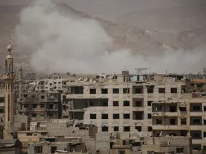 An airstrike on Damascus (file photo)