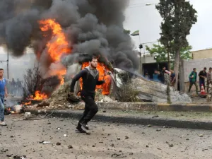From May 2017, a car bombing in Syria's Azaria (file photo)