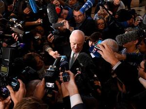 Staffan de Mistura, the UN envoy to Syria, is seen at the previous round of peace talks in Astana. (AFP/File)