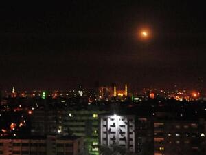 Anti-aircraft fire is seen over Damascus, Syria early April 14, 2018. (AFP/ File Photo)