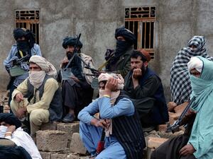 A file photo of a group of Taliban militants in 2015. (AFP/Javed Tanveer)