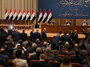 The Iraqi parliament votes on the new Iraqi government in Baghdad (AFP)
