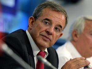 Thierry Mariani, the head of the five-member delegation, in Moscow on September 2014. (AFP/Vasily Maximov)