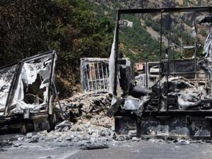 A file photo of bombed vehicles in Tunceli, Turkey. (AFP/File)