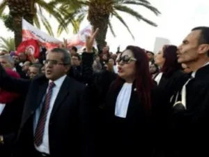 فعالية احتجاجية للمحامين التونسيين
