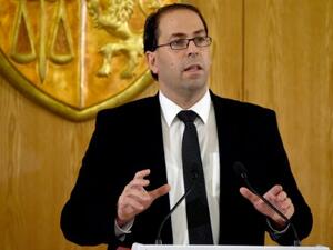 Tunisia's premier-designate Youssef Chahed speaks during a press conference. (AFP/File Photo)