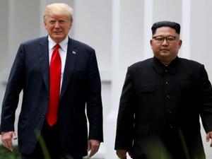 الزعيم الكوري الشمالي كيم جونغ أون والرئيس الأمريكي دونالد ترامب