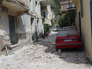 The Greek island of Lesbos on June 12, 2017, following an earthquake which struck Lesbos and Chios islands, and the Aegean coast of western Turkey.
STRINGER / AFP