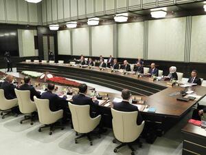 Turkish President Recep Tayyip Erdogan (R) as he chairs first meeting of the 'presidential cabinet' at The Presidential Complex in Ankara on July 13, 2018. (AFP/ File) 