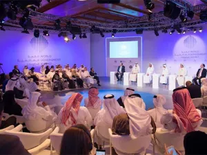 Barack Obama has sent a video of congratulations to the UAE as it hosts the three-day event, during which Sheikh Mohammed is expected to announce major structural changes in the government. (Image courtesy of Trade Arabia)