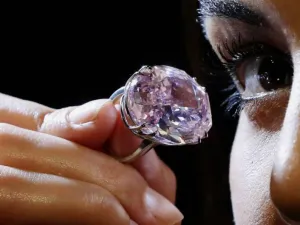 The stone, valued at $60 million, has received the highest color and clarity grades from the Gemological Institute of America (GIA). (Sotheby)