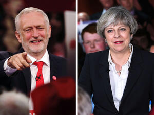 Labour Party leaderJeremy Corbyn, British PM Theresa May. (AFP/ File)