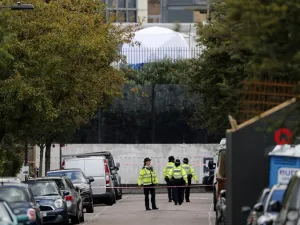 Thirty people sustained mostly flash burn injuries when an improvised explosive device partially exploded in 
an underground train at the Parsons Green station on the District Line. (Adrian Dennis/AFP)
