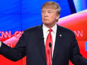 Donald Trump at a Republican party debate (AFP/Robyn Beck)