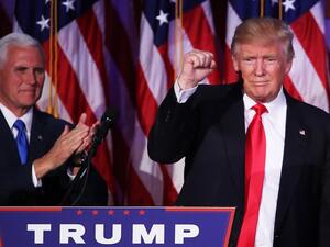 Trump's stunning victory deals a searing blow to Democrats, who hoped eight years after sending the first black man to the Oval Office they would break through the highest glass ceiling for women. (AFP/Mark Wilson)