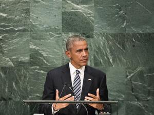 US President Barack Obama addresses the United Nations General Assembly at UN headquarters, September 20, 2016 in New York City. (AFP/Drew Angerer)