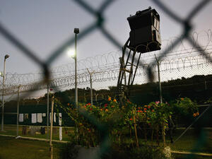 A guard tower is seen at Guantanamo Bay military prison. (AFP/John Moore)